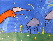 fondo marino tempera