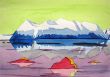 paisaje a tintas planas