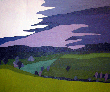 paisaje a tintas planas