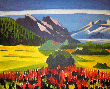 paisaje a tintas planas